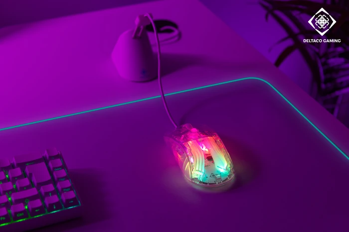 Deltaco DM330 RGB Gaming Mouse transparent, USB