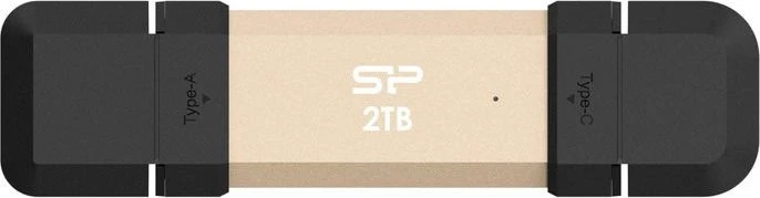 Silicon Power DS72 2TB gold, USB-A + USB-C, USB 3.2 Gen 2×1