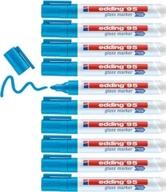edding 95 Glasmarker hellblau, 10er-Pack