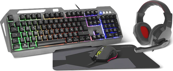 Speedlink Lunera 4in1 Illuminated Gaming Set, schwarz, USB, DE
