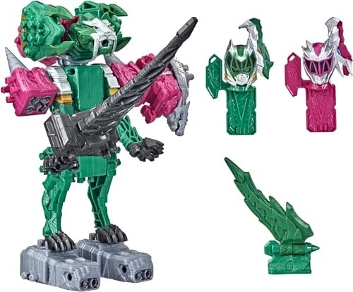 Hasbro Power Rangers - Dino Fury - Pinker Ankylo Hammer und Grüner Tiger Claw Zord