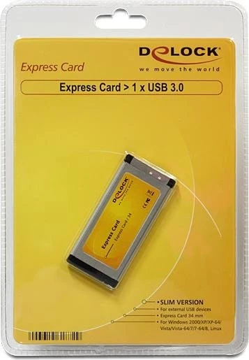 DeLOCK 1x USB-A 3.0, ExpressCard/34