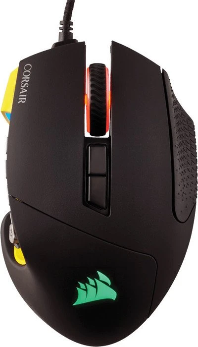 Corsair Scimitar RGB Optical MOBA/MMO Gaming Mouse gelb, USB