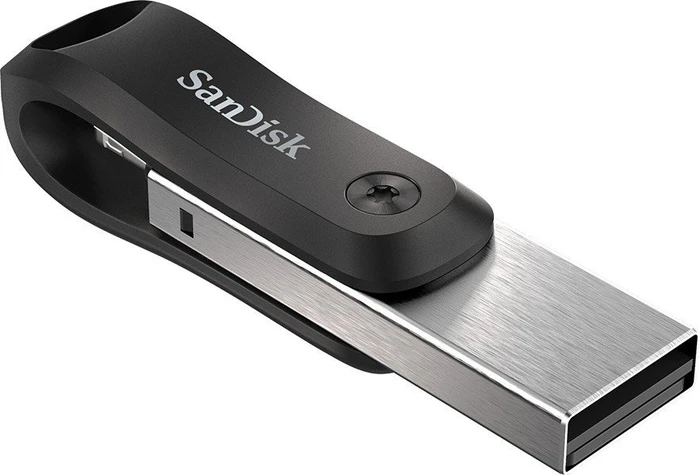 SanDisk iXpand Go 128GB, USB-A + Apple Lightning, USB 3.2 Gen 1×1, USB 2.0