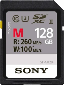 Sony SF-M Series R260/W100 128GB, UHS-II U3, Class 10