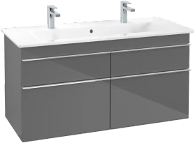 Villeroy & Boch Venticello Waschbeckenunterschrank für Becken mittig 4 Auszüge 1153x590x477mm glossy grey/chrome