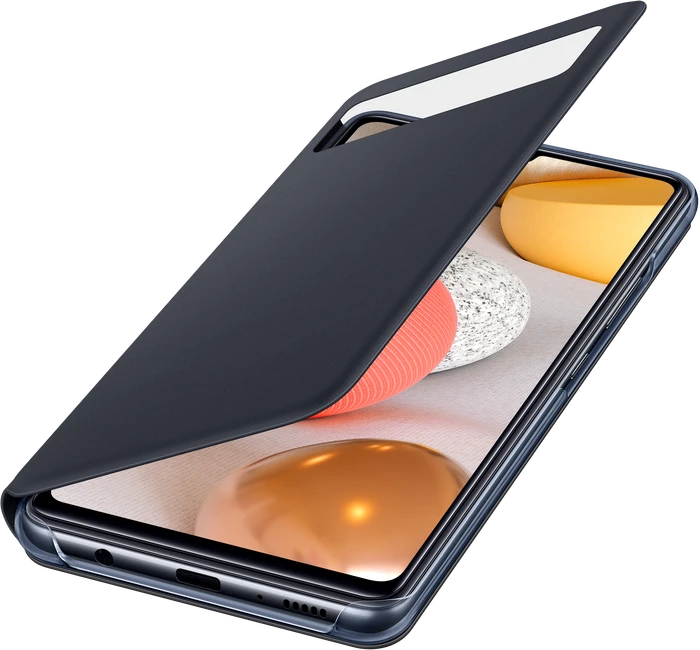 Samsung S-View Wallet Cover für Galaxy A42 5G schwarz