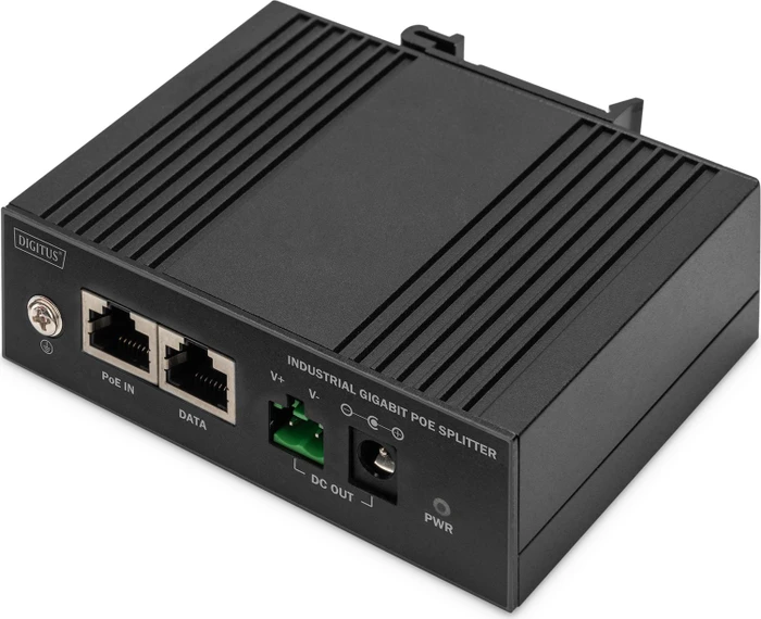 Digitus Industrial Railmount Gigabit PoE-Splitter, 2x RJ-45, PoE++ PD