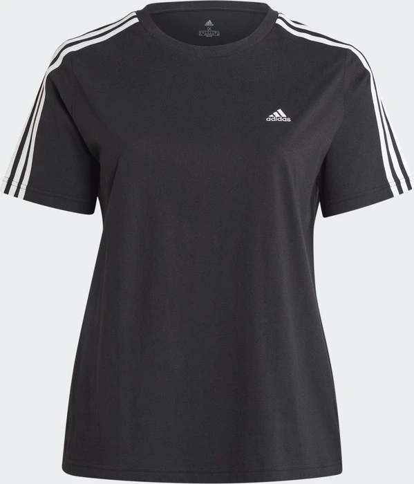 adidas Essentials Slim 3-Streifen große Größen T-Shirt (Damen)