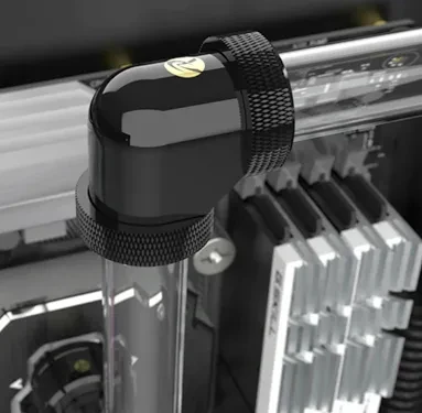 Raijintek Pelias D160906 90° 16mm Hard Tube Fitting, schwarz, 6er-Pack