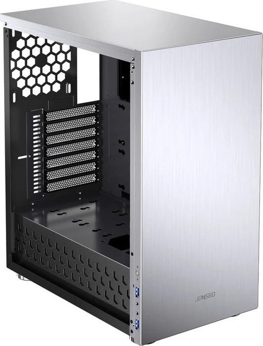 Jonsbo C5, silber, Glasfenster