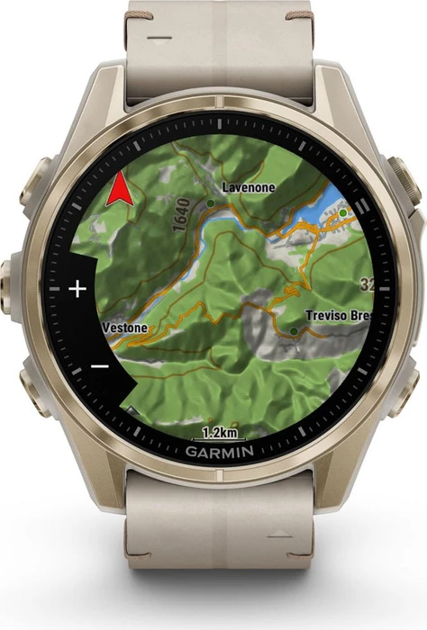 Garmin Fenix 8 43mm Sapphire soft gold/limestone leather