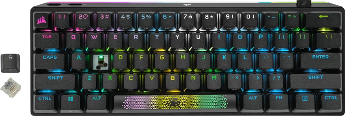 Corsair Gaming K70 PRO MINI Wireless, MX SPEED RGB Silver, USB/Bluetooth, US