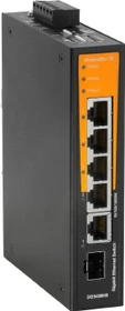 Weidmüller BL-Series Industrial Railmount Gigabit Switch, 4x RJ-45, 1x RJ-45/SFP (IE-SW-BL05-4GT-1GS / 2435400000)