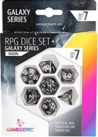 Gamegenic RPG Dice Set Galaxy Series moon, 7 Stück