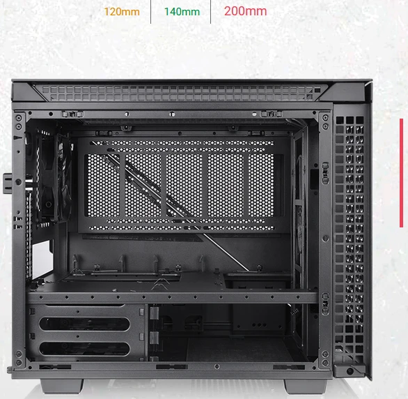 Thermaltake Divider 200 TG Air, schwarz, Glasfenster