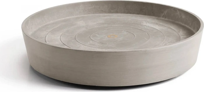 Ecopots Amsterdam Blumentopfuntersetzer mit Rollen rund 41cm taupe