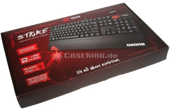 Ozone Strike, MX BLACK, PS/2 & USB, DE