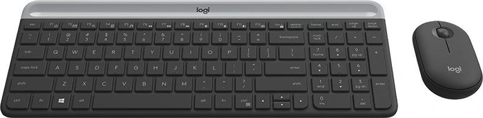 Logitech MK470 Slim Wireless Keyboard and Mouse Combo grau, USB, DE
