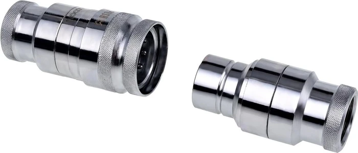 Alphacool Eiszapfen HF G3/8" IG mit Reduzierer G1/4" Schnellverschluss, verchromt