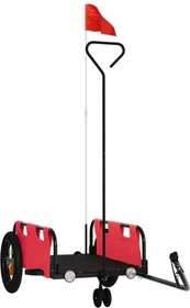 vidaXL Transport 123x52.5cm Fahrradanhänger rot