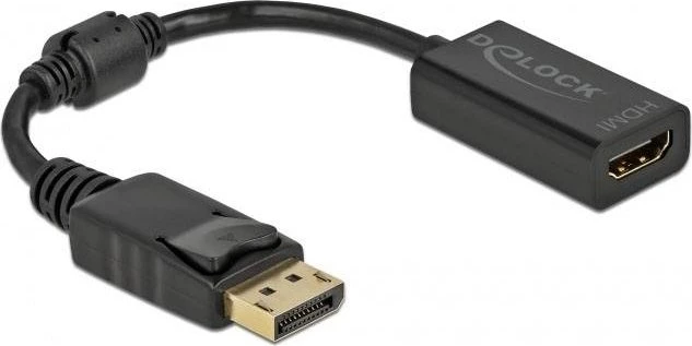 DeLOCK DisplayPort 1.1/HDMI Adapterkabel schwarz, 0.15m