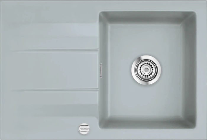 systemceram Genea 75 Einbau Becken reversibel mit Ablauffernbedienung titan