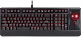 Perixx Periboard-322 Large Trackball Mechanical Backlit Keyboard schwarz, Kailh BROWN, USB, US (11577)