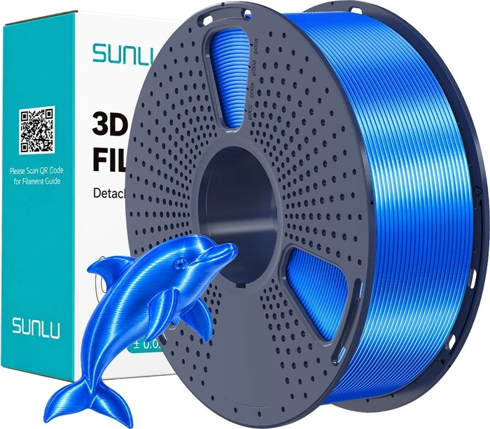 Sunlu Silk PLA+, blau, Spule, 1.75mm, 1.00kg