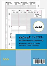 bind Kalender Ersatzeinlage 1 Woche/2 Seiten 2024, A5