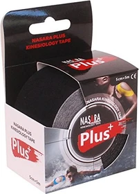 Nasara Kinesiology Tape Rolle 5cm x 5m schwarz