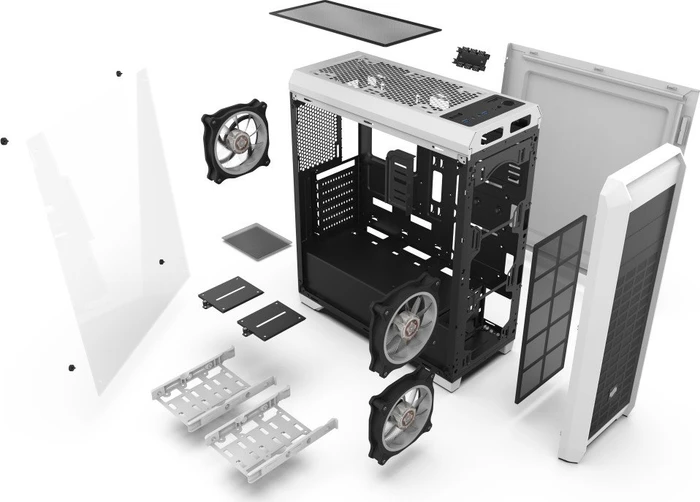 Endorfy SilentiumPC Regnum RG4TF RGB Frosty White, Glasfenster