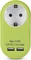 Entac Steckdosenadapter mit 2x USB-A, 1-fach, Lime Vorschaubild