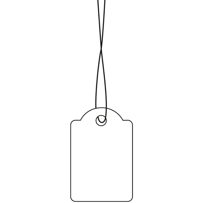 Herma Aushängeschilder mit weißem Faden 15x24mm, weiß, 1000 Stück