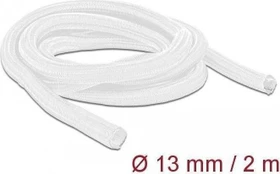 DeLOCK Geflechtschlauch selbstschließend, 13mm, 2m, weiß