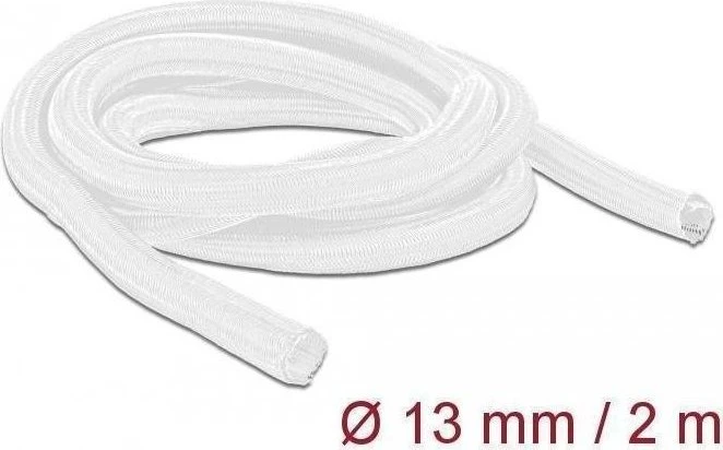 DeLOCK Geflechtschlauch selbstschließend, 13mm, 2m, weiß