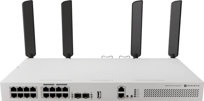 MikroTik Cloud Router Switch CRS418 Rackmount Gigabit Managed Switch, 16x RJ-45, 2x SFP+, 150W PoE+