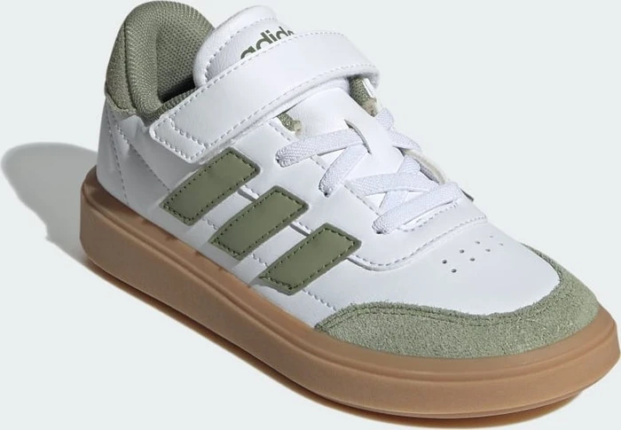adidas Courtblock cloud white/tent green/gum (Junior)
