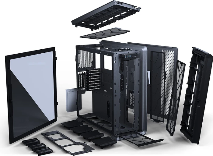 Phanteks Enthoo 719, grau, Glasfenster