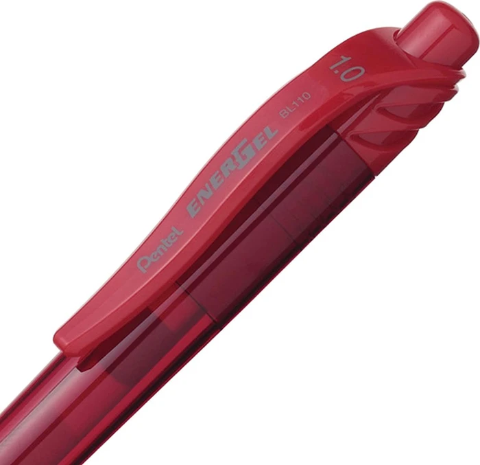 Pentel EnerGel X BL110 1.0mm/0.5mm Gelroller rot/transparent, 12er-Pack