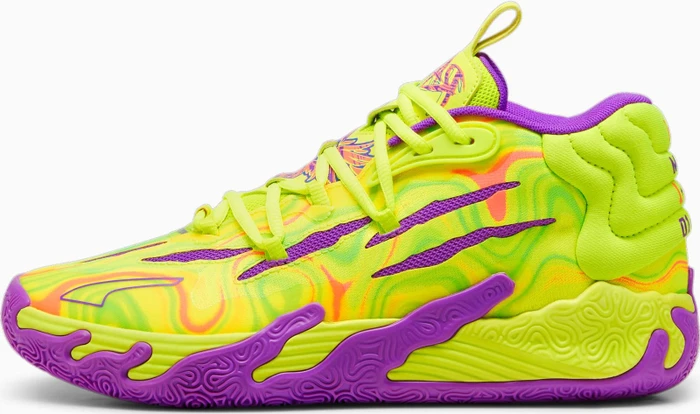 Puma MB.03 Spark safety yellow/purple glimmer