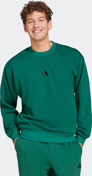 adidas Sportswear Essentials Feelcozy Sweatshirt collegiate green/black (Herren)