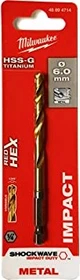 Milwaukee Red Hex Shockwave HSS-G TiN Metallbohrer, 6x63x105mm, 1 Stück