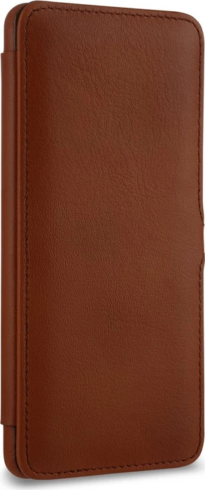 Stilgut Book Type Leather Case Clip für Samsung Galaxy A71 braun