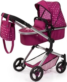 Bayer Design Kombi-Puppenwagen Neo Vario Punkte Fee bordeaux