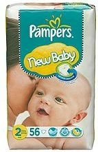 Pampers Premium Protection New Baby Gr.2 Einwegwindel, 3-6kg, 56 Stück