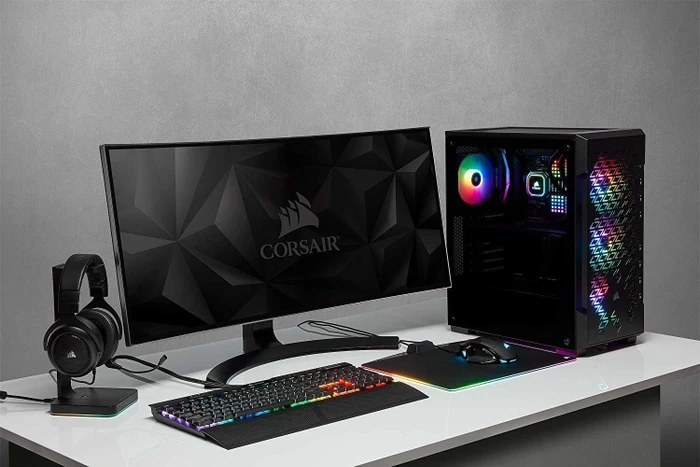 Corsair iCue 220T RGB Airflow, schwarz, Glasfenster