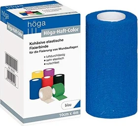 Höga Haft Color Elastische Fixierbinde blau, 10cm x 4m, 1 Stück