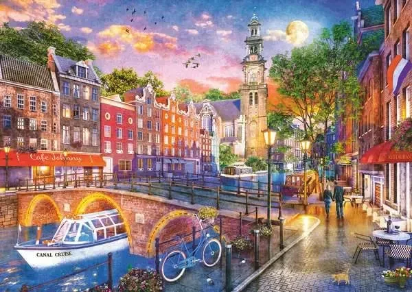 Ravensburger Puzzle Sonnenuntergang über Amsterdam