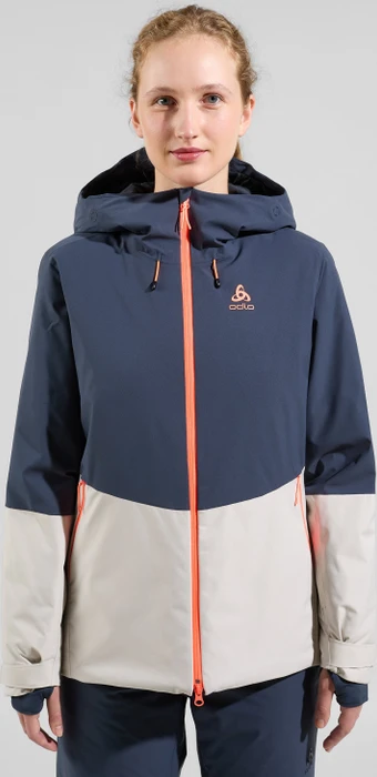 Odlo Bluebird S-Thermic Skijacke silver cloud/india ink (Damen)